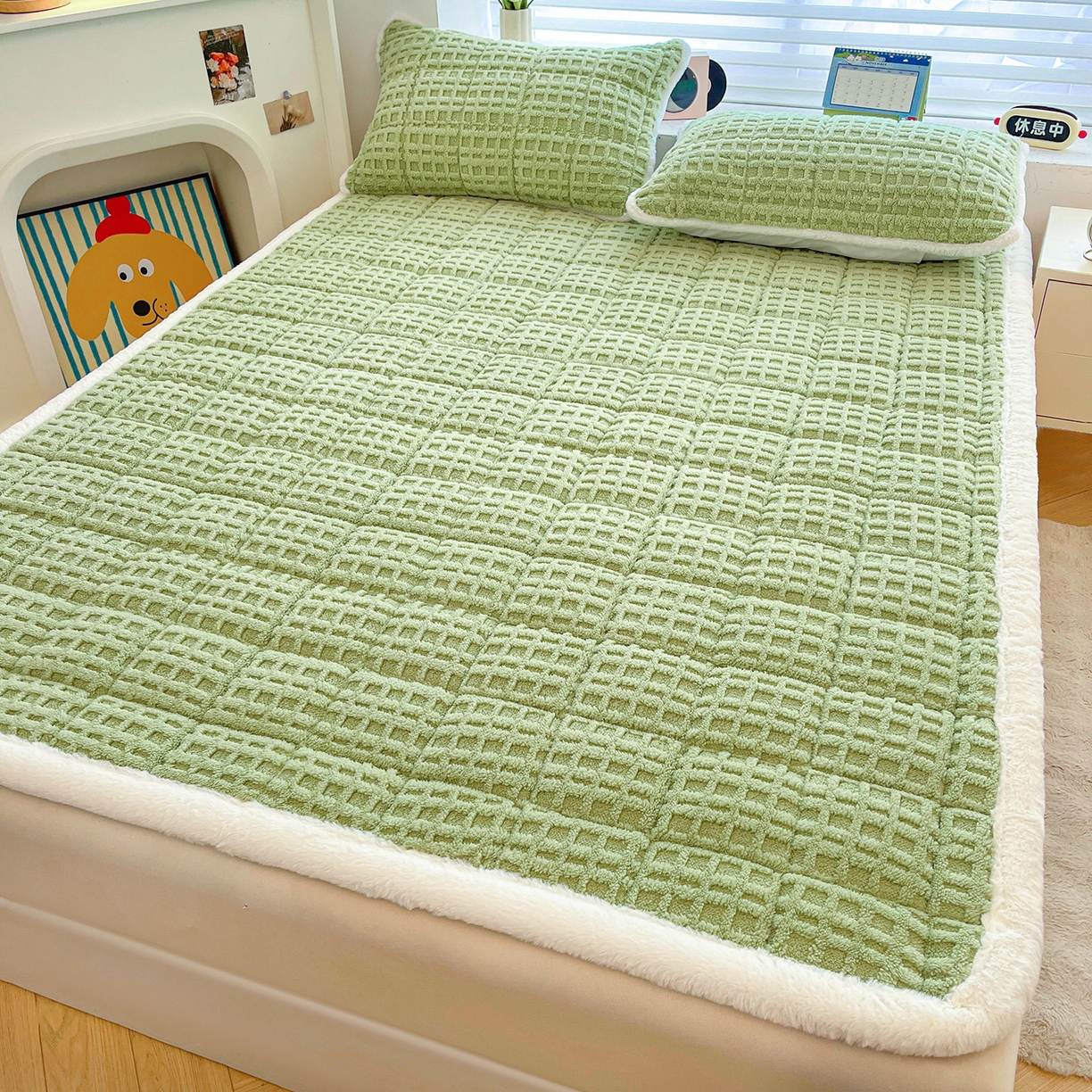 91家纺网 家纺一手货源 找家纺 （总）予梦家纺 2025新款加厚塔芙绒床垫床褥床护垫（带卖点图和买家秀）