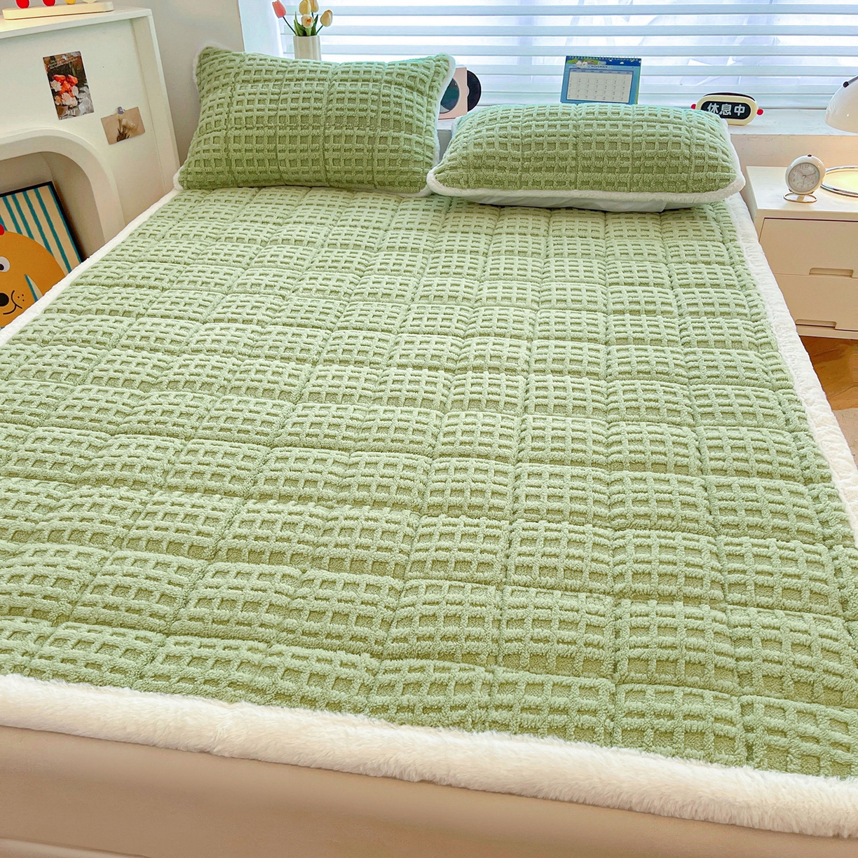 91家纺网 家纺一手货源 找家纺 （总）予梦家纺 2025新款加厚塔芙绒床垫床褥床护垫（带卖点图和买家秀）