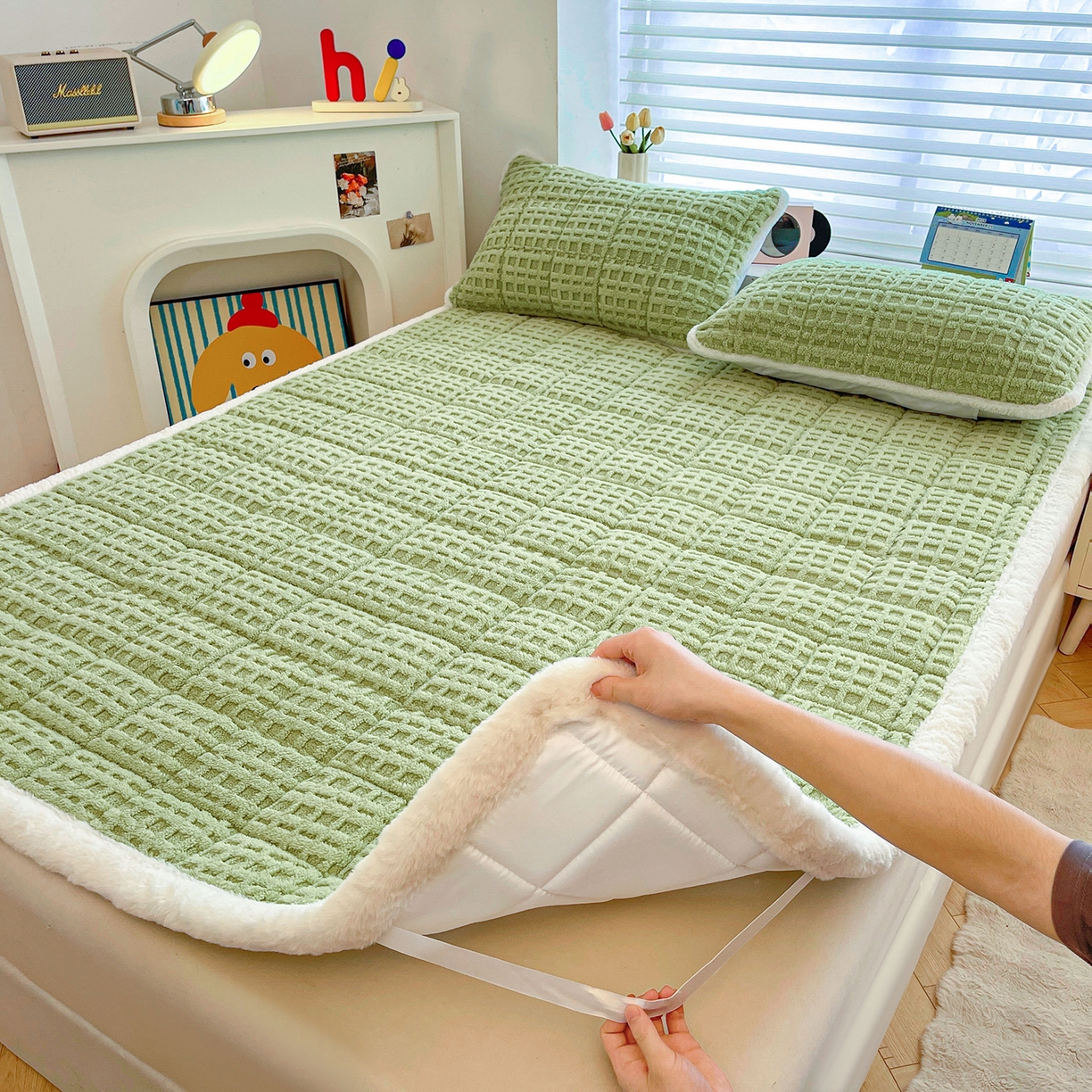 91家纺网 家纺一手货源 找家纺 （总）予梦家纺 2025新款加厚塔芙绒床垫床褥床护垫（带卖点图和买家秀）