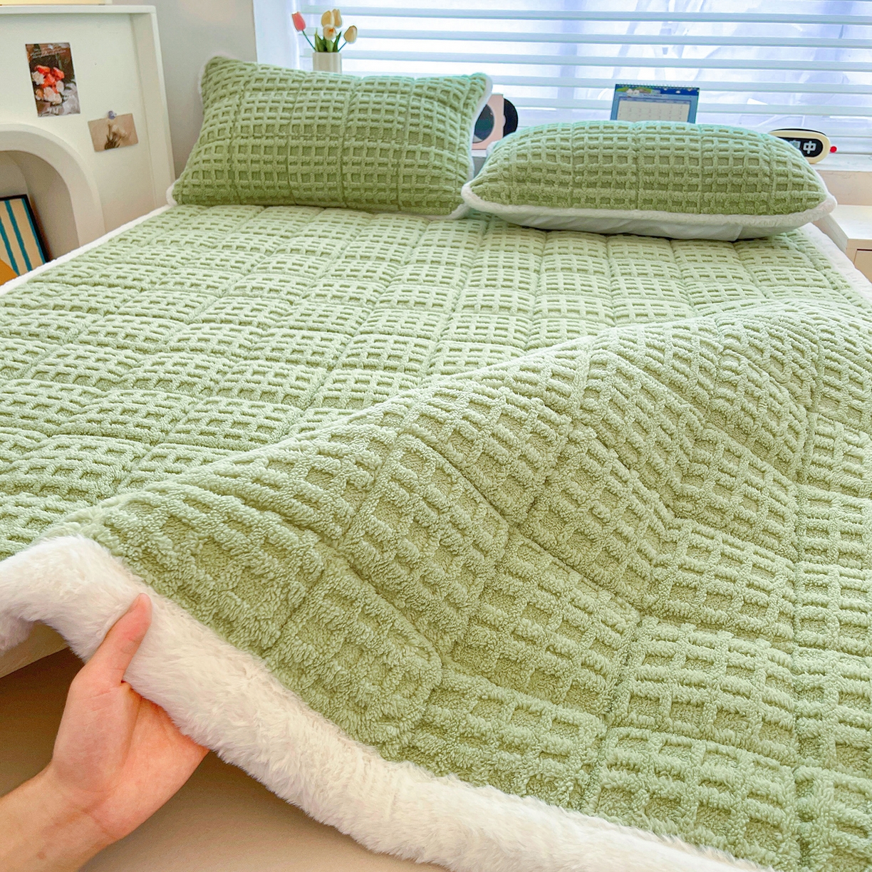 91家纺网 家纺一手货源 找家纺 （总）予梦家纺 2025新款加厚塔芙绒床垫床褥床护垫（带卖点图和买家秀）