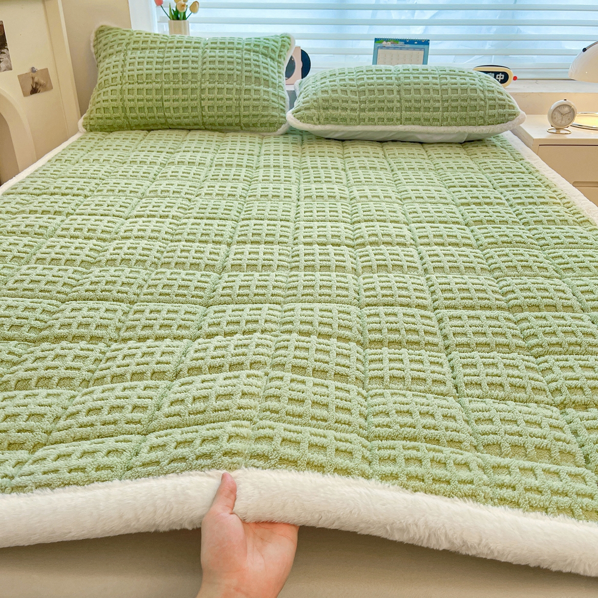 91家纺网 家纺一手货源 找家纺 （总）予梦家纺 2025新款塔芙绒床护垫床垫保护套