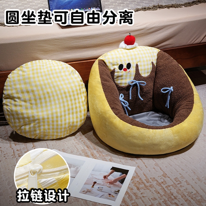 91家纺网 家纺一手货源 找家纺 （总）仟亿莱 2025新款大眼布丁半包围蒲团坐垫