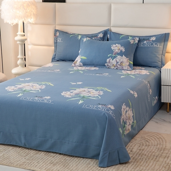 91家纺网 家纺一手货源 找家纺 （总）幸嘉轩 2025新款全棉喷气加厚磨毛印花小清新四件套