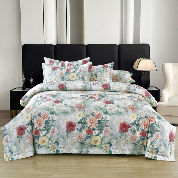 91家纺网 家纺一手货源 找家纺 （总）OL家纺 2025新款13376全棉印花床盖四件套