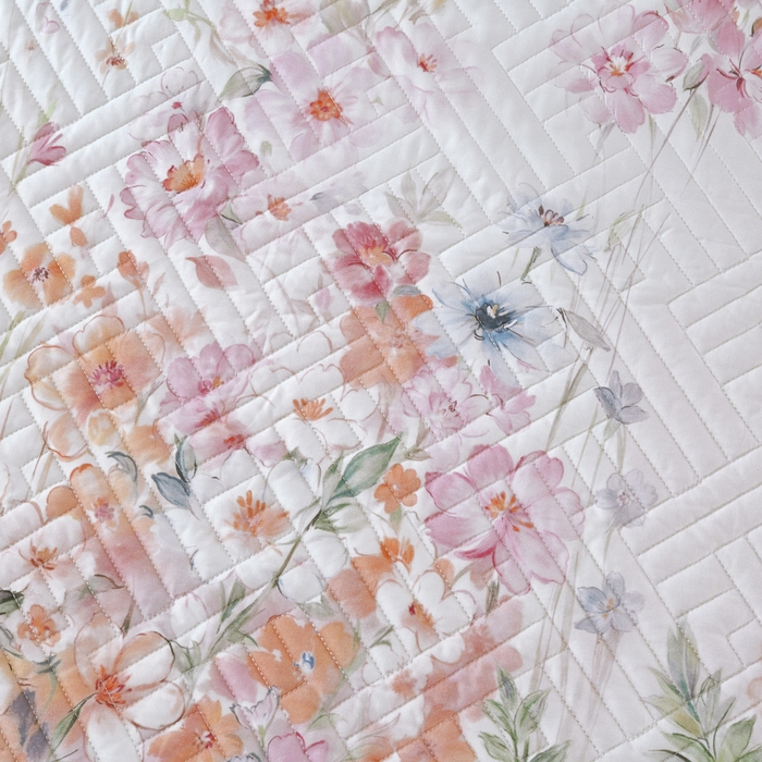 91家纺网 家纺一手货源 找家纺 OL家纺 2025新款13376全棉印花床盖四件套 落木静-红