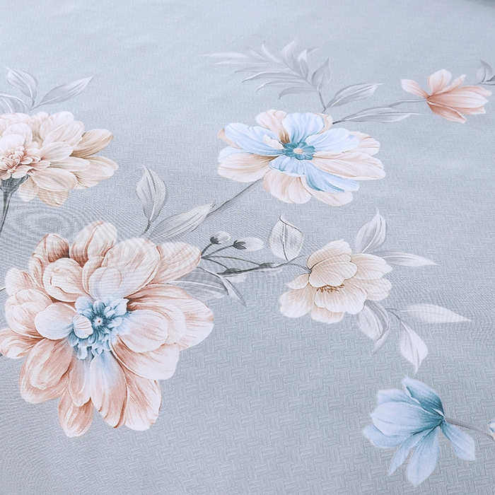 91家纺网 家纺一手货源 找家纺 OL家纺 2025新款13376全棉印花床盖四件套 花溪寻梦