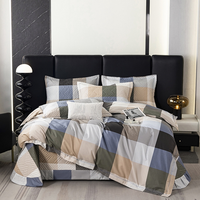 91家纺网 家纺一手货源 找家纺 （总）OL家纺 2025新款13376全棉印花床盖四件套