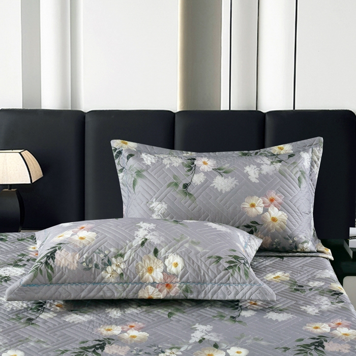 91家纺网 家纺一手货源 找家纺 OL家纺 2025新款13376全棉印花床盖四件套 来梦