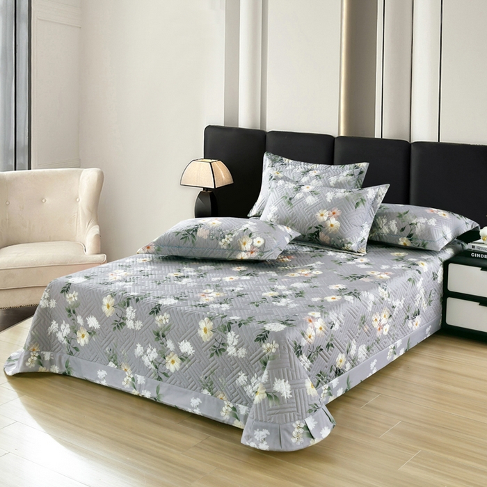 91家纺网 家纺一手货源 找家纺 OL家纺 2025新款13376全棉印花床盖四件套 来梦