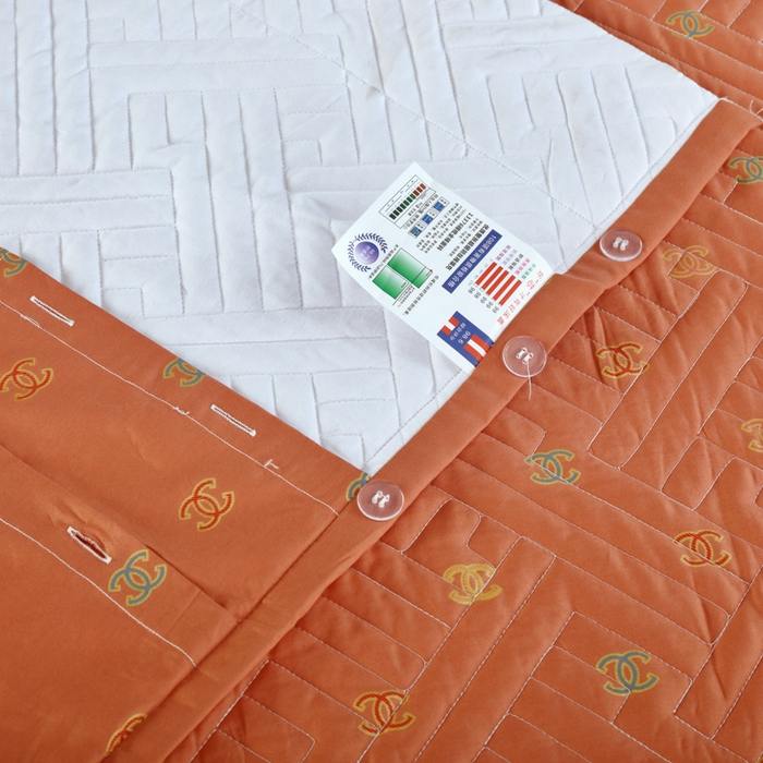 91家纺网 家纺一手货源 找家纺 OL家纺 2025新款13376全棉印花床盖四件套 欧风丽影-橙黄