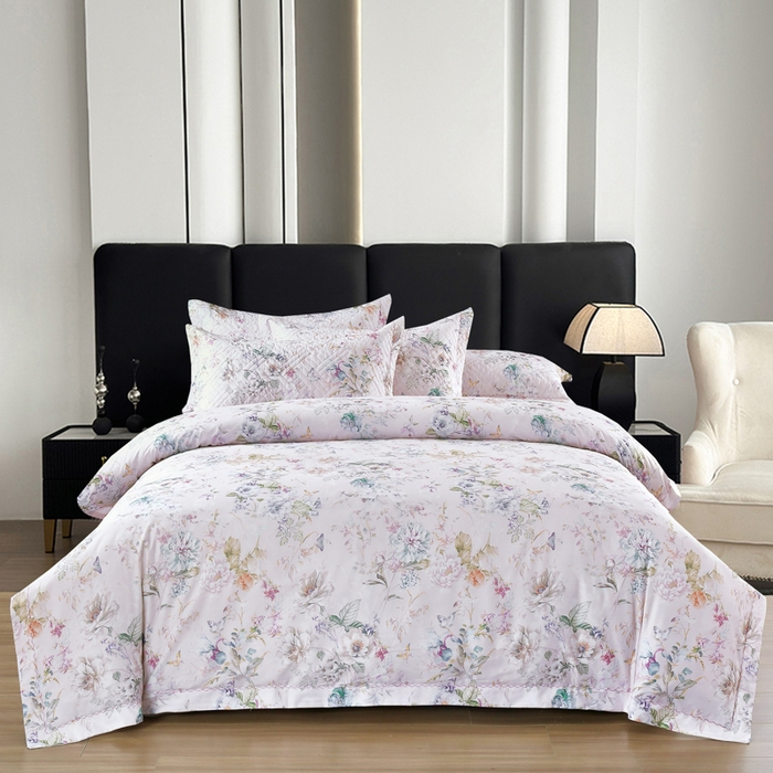 91家纺网 家纺一手货源 找家纺 （总）OL家纺 2025新款13376全棉印花床盖四件套