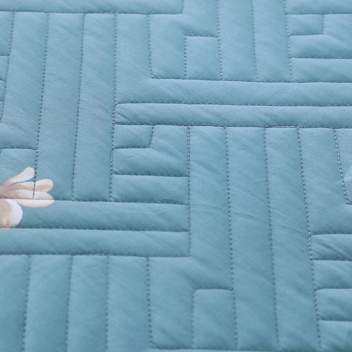 91家纺网 家纺一手货源 找家纺 OL家纺 2025新款13376全棉印花床盖四件套 春晓-兰