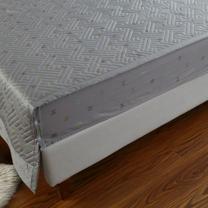 91家纺网 家纺一手货源 找家纺 OL家纺 2025新款13376全棉印花床盖四件套 欧风丽影-灰