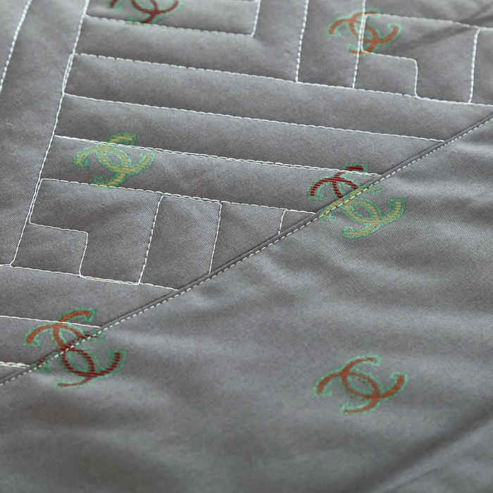 91家纺网 家纺一手货源 找家纺 OL家纺 2025新款13376全棉印花床盖四件套 欧风丽影-灰