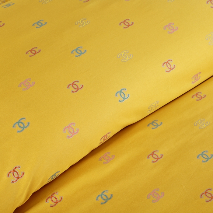 91家纺网 家纺一手货源 找家纺 OL家纺 2025新款13376全棉印花床盖四件套 欧风丽影-黄