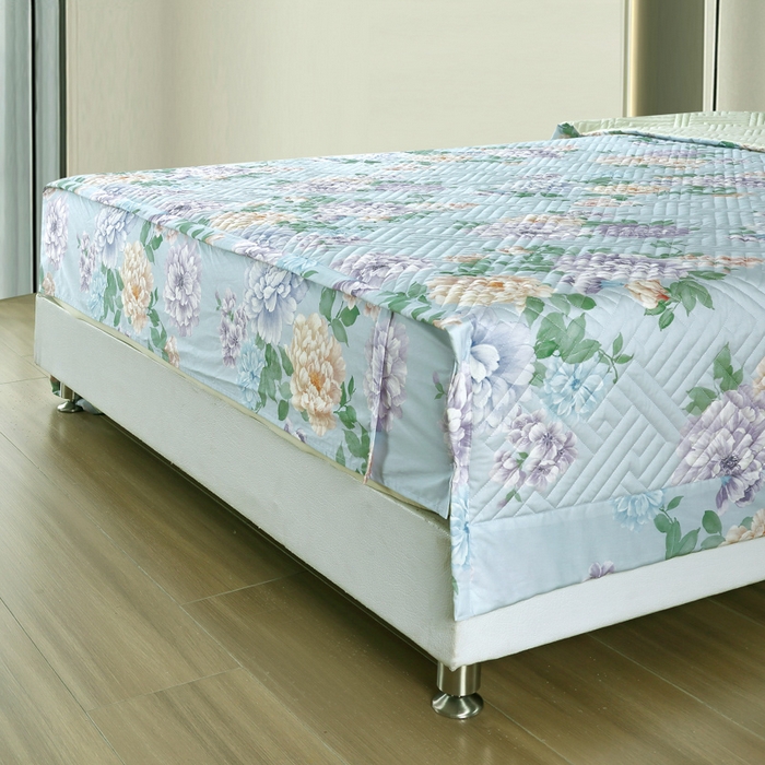 91家纺网 家纺一手货源 找家纺 OL家纺 2025新款13376全棉印花床盖四件套 月色