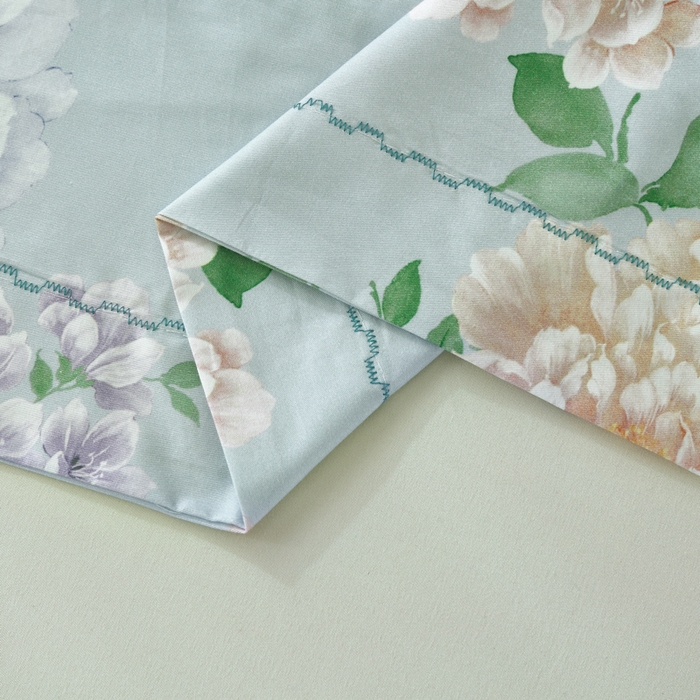 91家纺网 家纺一手货源 找家纺 OL家纺 2025新款13376全棉印花床盖四件套 月色