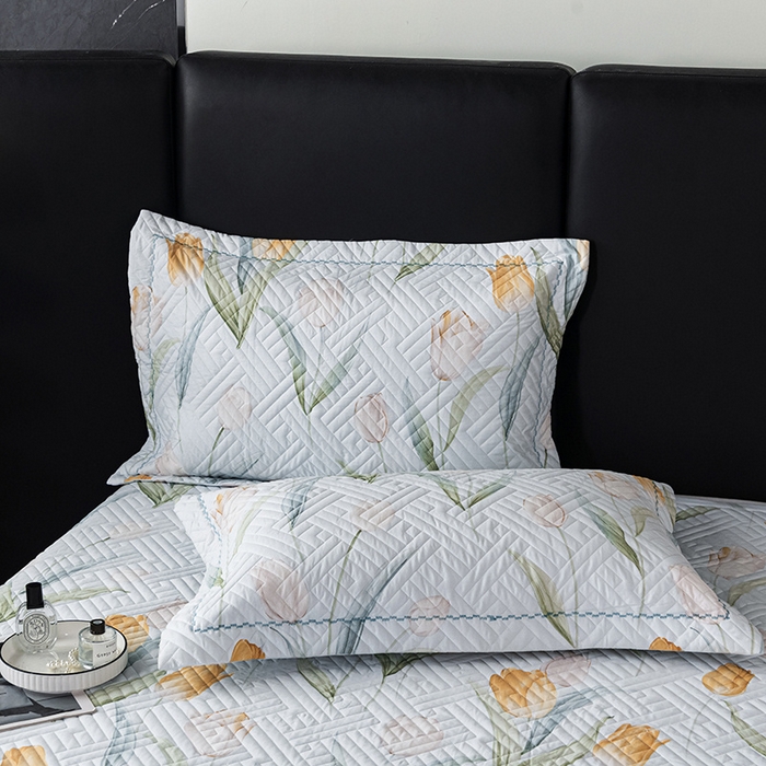 91家纺网 家纺一手货源 找家纺 OL家纺 2025新款13376全棉印花床盖四件套 伊香