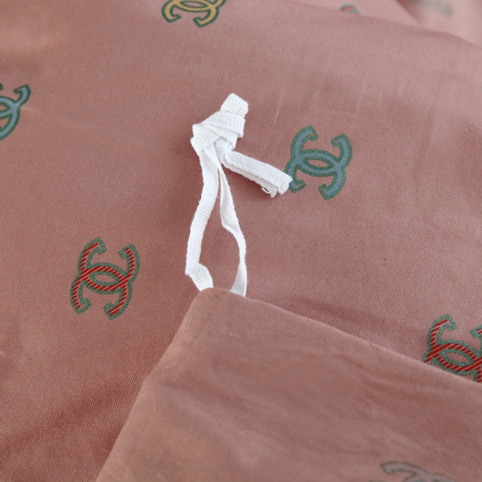 91家纺网 家纺一手货源 找家纺 OL家纺 2025新款13376全棉印花床盖四件套 欧风丽影-豆沙