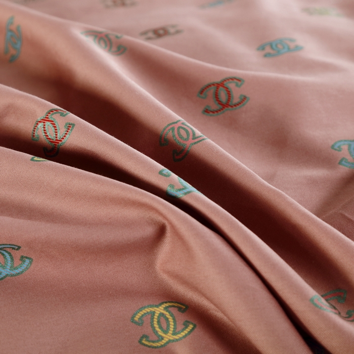 91家纺网 家纺一手货源 找家纺 OL家纺 2025新款13376全棉印花床盖四件套 欧风丽影-豆沙