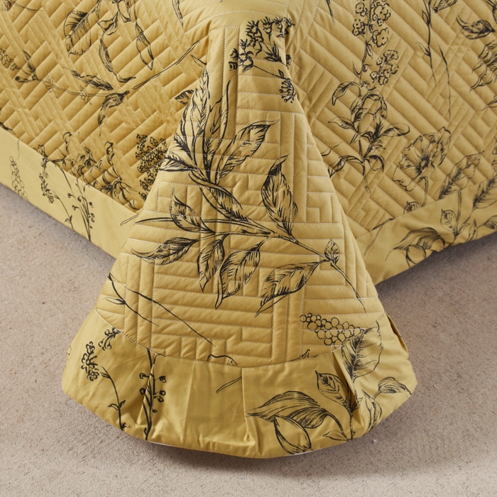 91家纺网 家纺一手货源 找家纺 （总）OL家纺 2025新款13376全棉印花床盖四件套