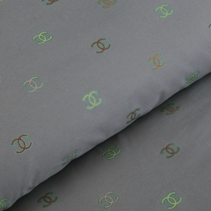 91家纺网 家纺一手货源 找家纺 OL家纺 2025新款13376全棉印花床盖四件套 欧风丽影-灰