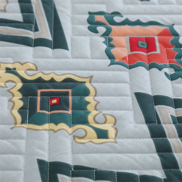 91家纺网 家纺一手货源 找家纺 OL家纺 2025新款13376全棉印花床盖四件套 波西米亚