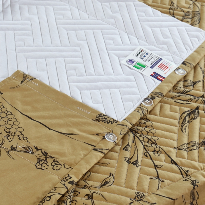 91家纺网 家纺一手货源 找家纺 OL家纺 2025新款13376全棉印花床盖四件套 本草纲目-黄