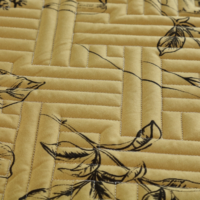 91家纺网 家纺一手货源 找家纺 OL家纺 2025新款13376全棉印花床盖四件套 本草纲目-黄