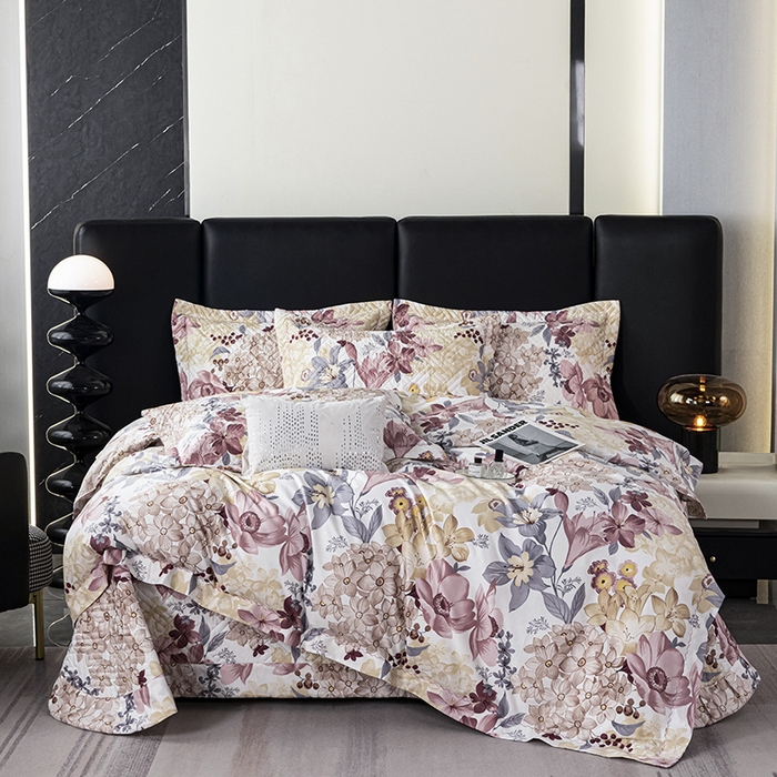 91家纺网 家纺一手货源 找家纺 （总）OL家纺 2025新款13376全棉印花床盖四件套