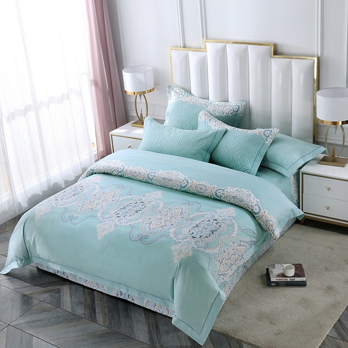 91家纺网 家纺一手货源 找家纺 （总）OL家纺 2025新款13376全棉印花床盖三件套