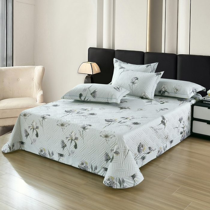 91家纺网 家纺一手货源 找家纺 （总）OL家纺 2025新款13376全棉印花床盖三件套