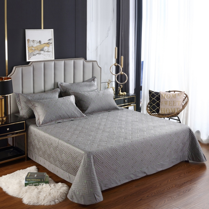 91家纺网 家纺一手货源 找家纺 （总）OL家纺 2025新款13376全棉印花床盖三件套