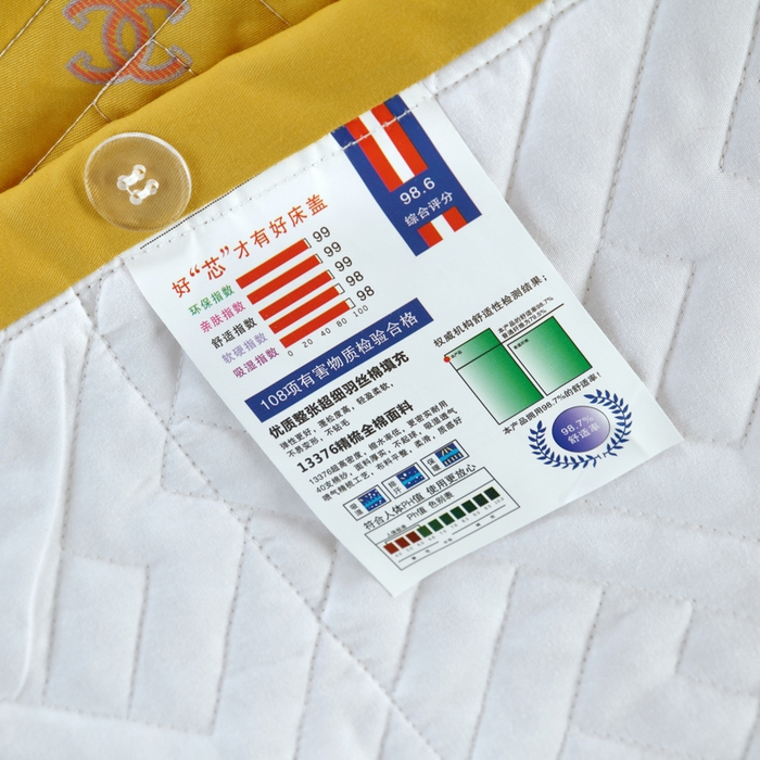 91家纺网 家纺一手货源 找家纺 OL家纺 2025新款13376全棉印花床盖三件套 欧风丽影-黄