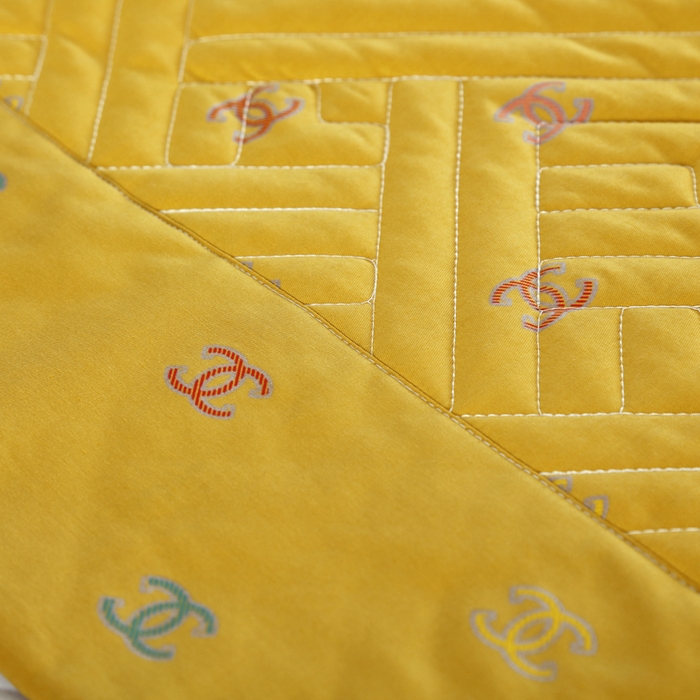 91家纺网 家纺一手货源 找家纺 OL家纺 2025新款13376全棉印花床盖三件套 欧风丽影-黄