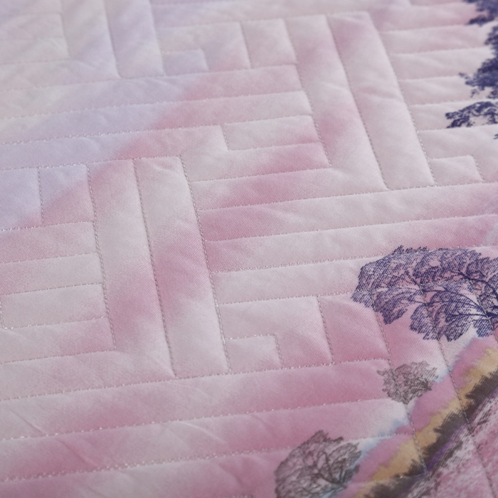 91家纺网 家纺一手货源 找家纺 OL家纺 2025新款13376全棉印花床盖三件套 普罗旺斯