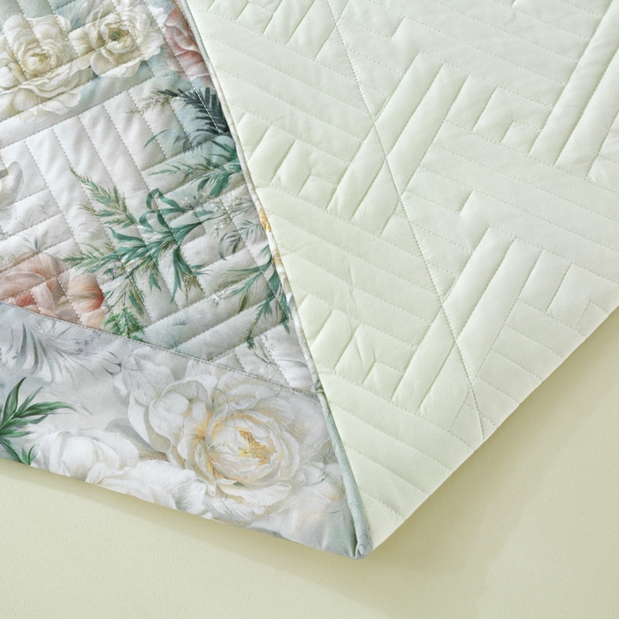 91家纺网 家纺一手货源 找家纺 OL家纺 2025新款13376全棉印花床盖三件套 莫奈