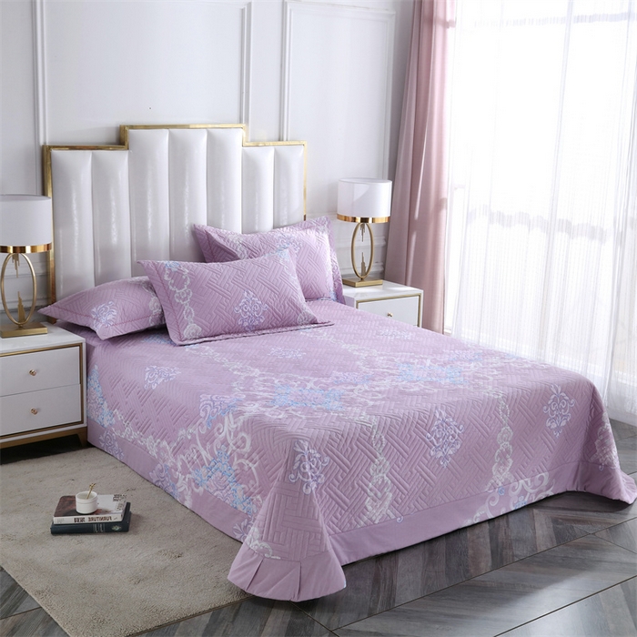 91家纺网 家纺一手货源 找家纺 （总）OL家纺 2025新款13376全棉印花床盖三件套