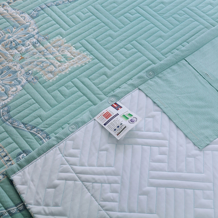 91家纺网 家纺一手货源 找家纺 （总）OL家纺 2025新款13376全棉印花床盖三件套