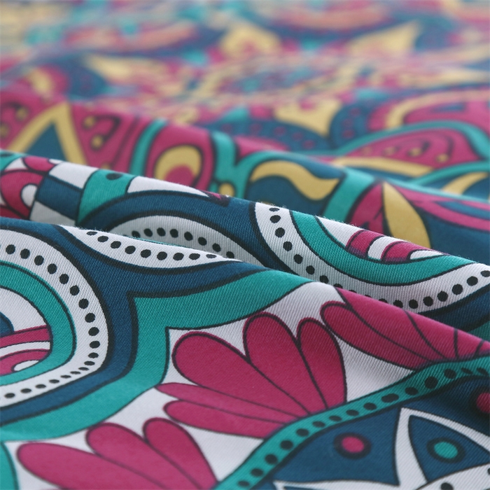 91家纺网 家纺一手货源 找家纺 OL家纺 2025新款13376全棉印花床盖三件套 伊丽莎白