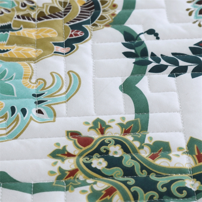 91家纺网 家纺一手货源 找家纺 OL家纺 2025新款13376全棉印花床盖三件套 富丽堂皇