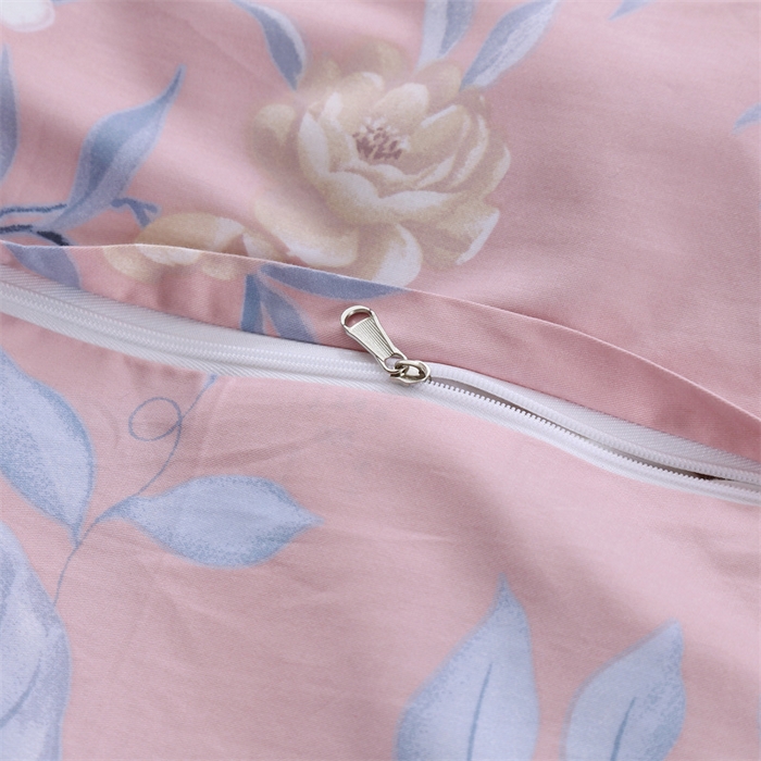 91家纺网 家纺一手货源 找家纺 OL家纺 2025新款13376全棉印花床盖三件套 春晓粉