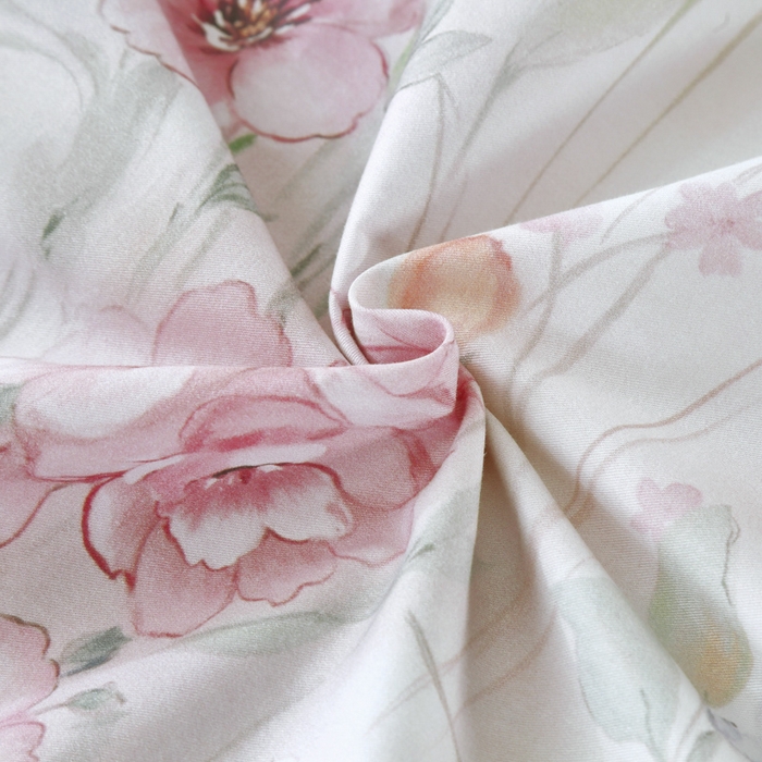 91家纺网 家纺一手货源 找家纺 OL家纺 2025新款13376全棉印花床盖三件套 落木静-红