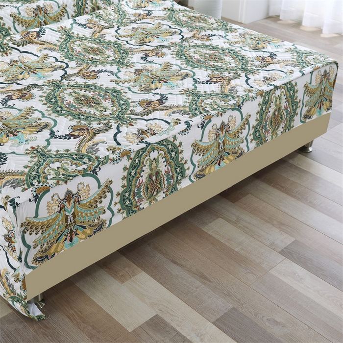 91家纺网 家纺一手货源 找家纺 OL家纺 2025新款13376全棉印花床盖三件套 富丽堂皇