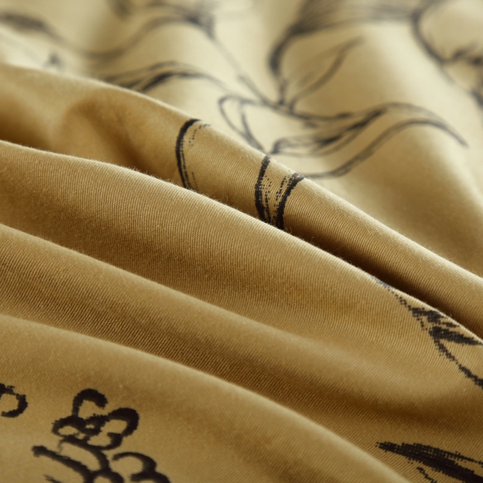 91家纺网 家纺一手货源 找家纺 OL家纺 2025新款13376全棉印花床盖三件套 本草纲目-黄