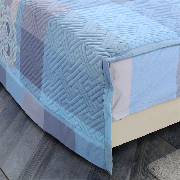 91家纺网 家纺一手货源 找家纺 OL家纺 2025新款13376全棉印花床盖三件套 兰博斯卡