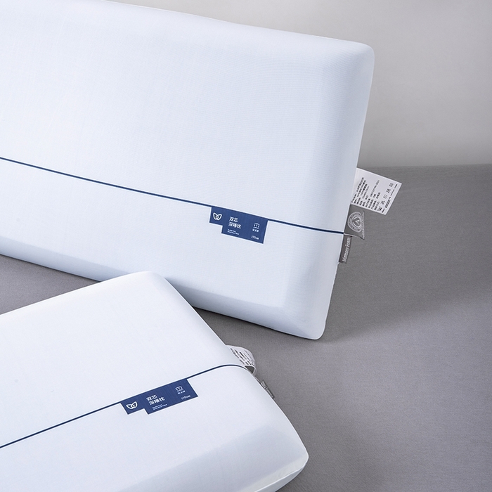 91家纺网 家纺一手货源 找家纺 夏罗俪 【亚朵同款】2025新款零压慢回弹护颈枕头双芯三芯记忆棉枕头枕芯 零压慢回弹护颈枕