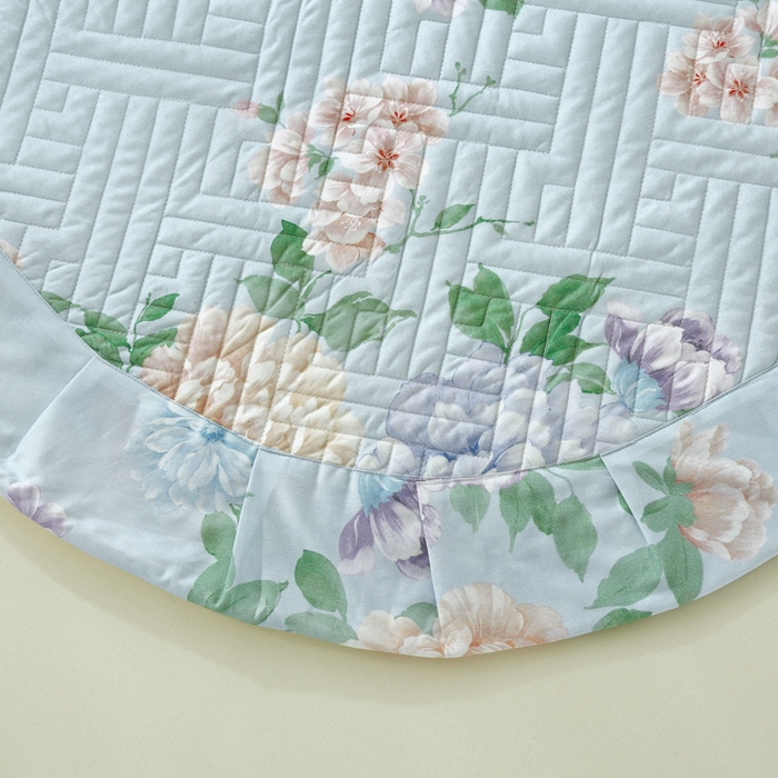 91家纺网 家纺一手货源 找家纺 OL家纺 2025新款13376全棉印花床盖三件套 月色