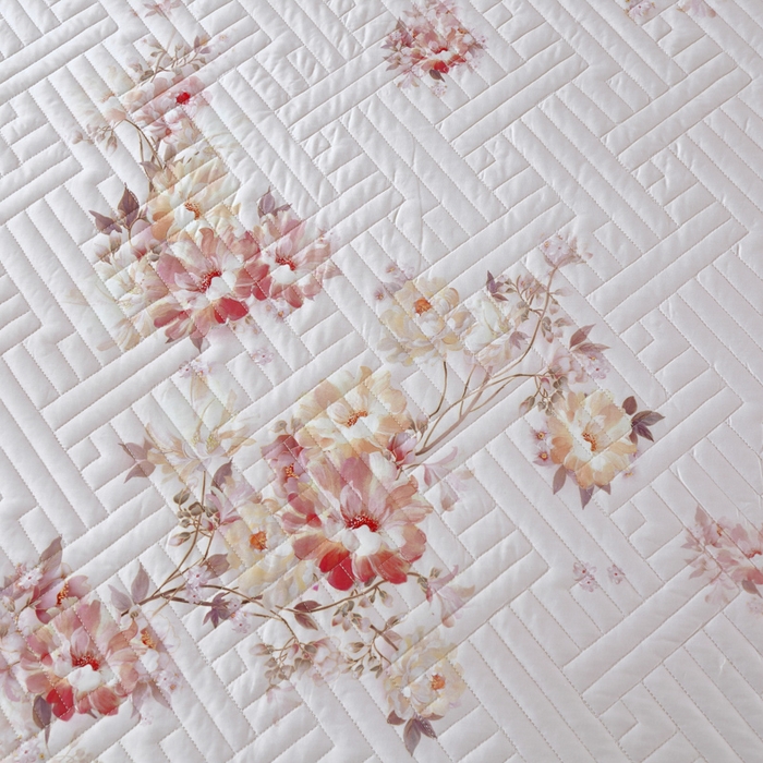 91家纺网 家纺一手货源 找家纺 OL家纺 2025新款13376全棉印花床盖三件套 舜华