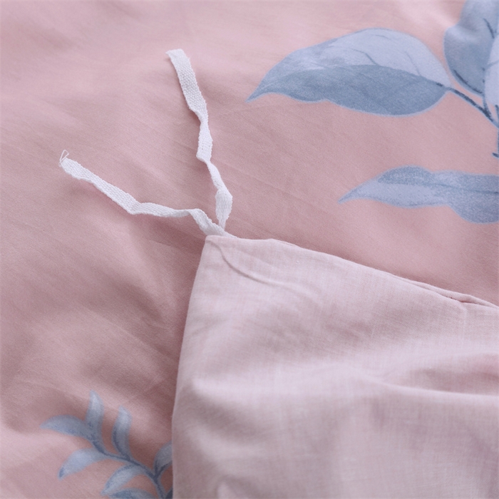 91家纺网 家纺一手货源 找家纺 OL家纺 2025新款13376全棉印花床盖三件套 春晓粉